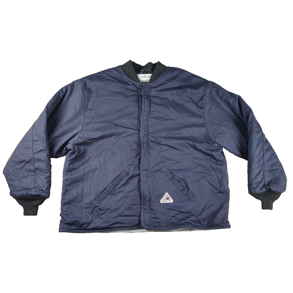 Bulwark FR Jacket 4XL‎ Men's Westex Insulated Protective Lined Quilt Blue Coat